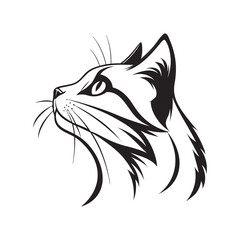 Cat silhouette vactor with White background