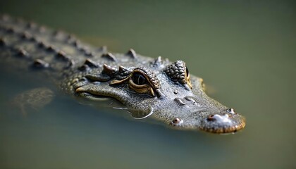 Obraz premium Young Alligator in Water Close Up Wildlife Photo