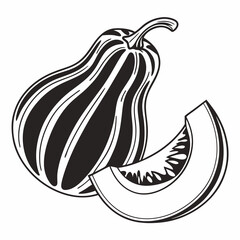 Gourd vector silhouette black design white background