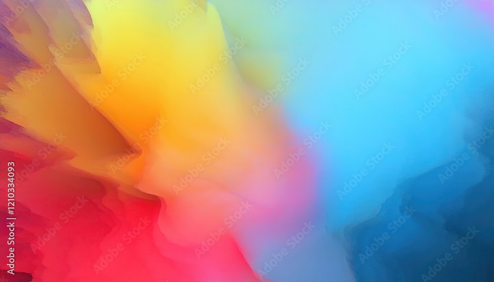 Poster ethereal gradient with vibrant color transitions from warm red to cool blue, perfect for modern abstract background and digital designs

