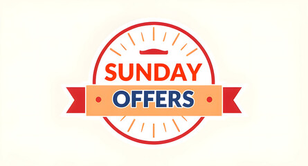 Obraz premium sunday offer illustration