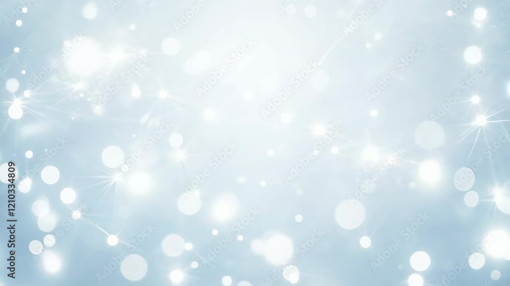 Poster abstract white bokeh particles on soft background