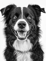 Fototapeta premium Smiling Collie: Happy Dog with a Twinkle in his Eye