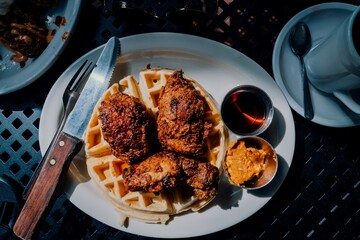 chicken and waffles