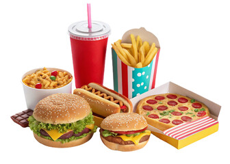 Juicy beef burger with sesame seed bun lettuce red onion and french fries served with ketchup a delicious fast food meal