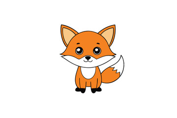 Obraz premium red fox cartoon