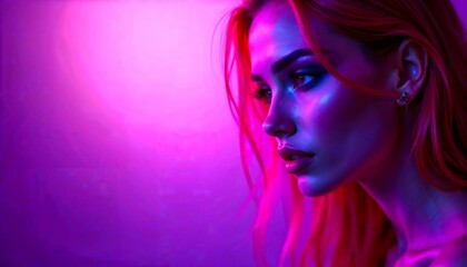 Obraz premium Dynamic purple to pink gradient background showcasing elegance and charm
