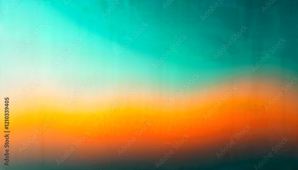 Aufkleber minimalistic gradient background transitioning from teal to orange for modern presentations