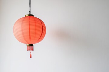 Obraz premium Red Paper Lantern Hanging Decor Festive Asian Style