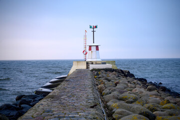 A little lighthouse at the beach. Lomma, Sweden, 2025