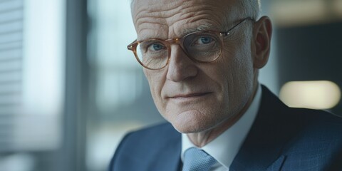 Professional Businessman at Work, Portrait Style