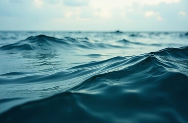 small waves on the sea, beautiful blue sea, beautiful waves in the ocean