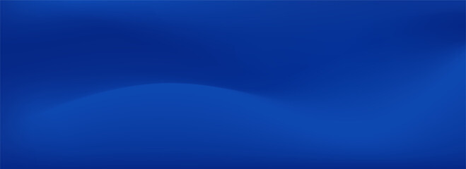 Horizontal long Empty Soft wave gradient dark bright blue abstract background for website, banner, office, technology. Vector graphics.