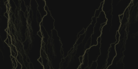 Thunder Stock Image In Black Background. Massive lightning bolt with branches isolated on black background.