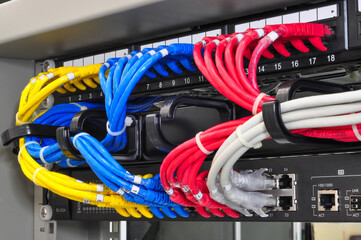 Network cables management in a data center for data connectivity and networking