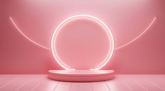 Raum mit Podest und Licht