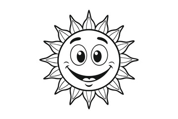 funny sun cartoon