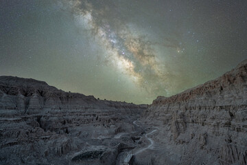 Milky Way Galaxy over Cathedral Gorge State Park in Nevada 