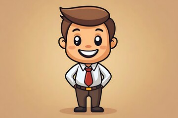 Cute Smiling Businessman Clipart