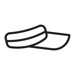 Visor Cap Vector Line Icon Design