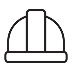 Hard Hat Vector Line Icon Design