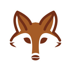 coffee fox icon logo design template
