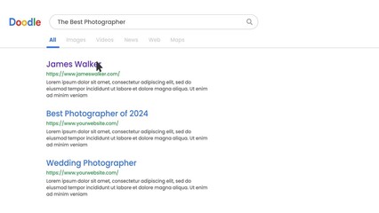 Internet Search Result with Creative Portfolio