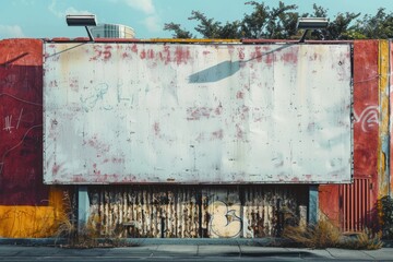 Billboard mockup advertisement white board