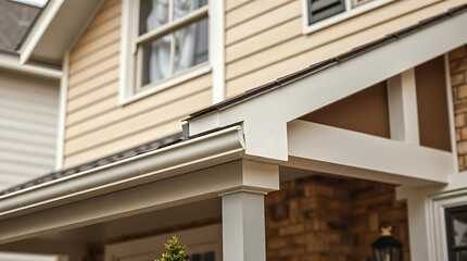 Elegant Home Exterior: Architectural Details and Design. High-quality construction, beautiful siding, and a charming porch create curb appeal and add value to this stunning house.
