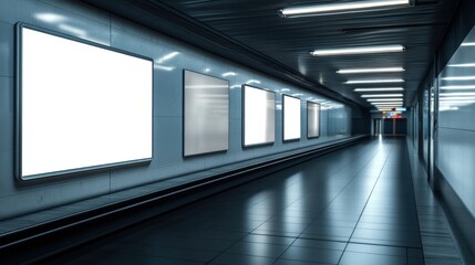 Fototapeta premium Metro Subway Ad Screen Mock Up