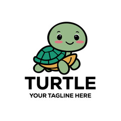 Cute Turtle Logo Design