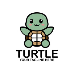 Cute Turtle Mascot Design