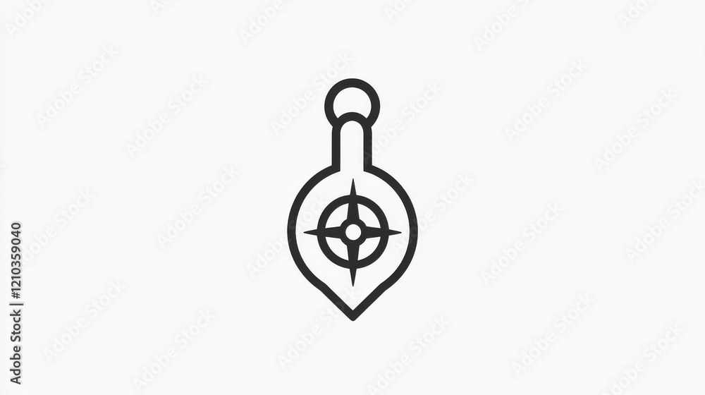 Aufkleber navigation tag line art vector icon with editable stroke. outline symbol of position marker. locatio