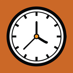 A round wall clock with bold numbers and clock