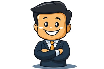 Happy Animated Boy Achieving Success