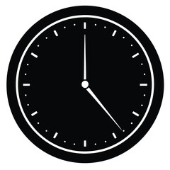 A round wall clock with bold numbers and clock