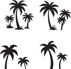 isolated  palm trees icon, palm trees icon Vector , palm trees Silhouette,color palm trees symbol, palm trees icon set, black palm trees icon, palm trees for logo, palm trees Vector illustration, Vect