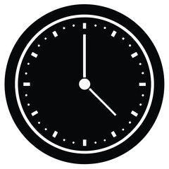 A round wall clock with bold numbers and clock