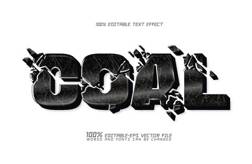 Cracked Coal 3D Text Effect