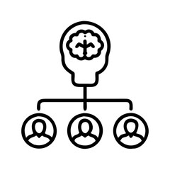 mastermind icon, mastermind line art - simple line art of mastermind, perfect for mastermind logos and icons