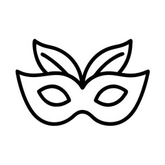 mask masquerade icon, mask masquerade line art - simple line art of mask masquerade, perfect for mask masquerade logos and icons