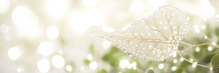 Delicate leaf, bokeh background, nature, serenity, website design