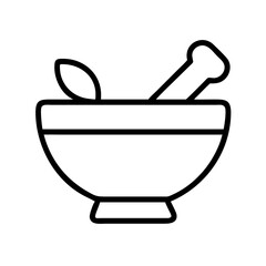 medicine mortar and pestle icon, medicine mortar and pestle line art - simple line art of medicine mortar and pestle, perfect for medicine mortar and pestle logos and icons