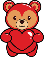 isolated  teddy bear with heart icon, teddy bear with heart icon Vector , teddy bear with heart Silhouette,color teddy bear with heart symbol, teddy bear with heart icon set, black teddy bear with hea