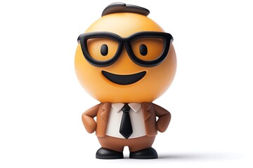 Happy Businessman Character Front View