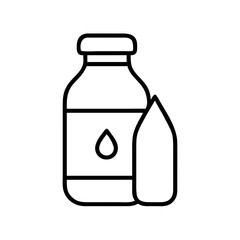 milk bottle icon, milk bottle line art - simple line art of milk bottle, perfect for milk bottle logos and icons