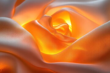 Obraz premium Satin fabric illuminated softly, highlighting its smooth and glowing textures