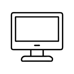 monitor icon, monitor line art - simple line art of monitor, perfect for monitor logos and icons