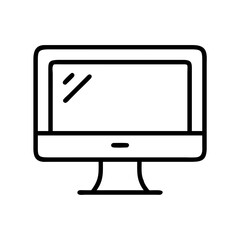 monitor icon, monitor line art - simple line art of monitor, perfect for monitor logos and icons