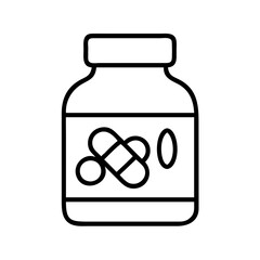 multivitamin icon, multivitamin line art - simple line art of multivitamin, perfect for multivitamin logos and icons